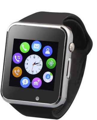 

Oxza W8 Bluetooth Smart Health Watches Support SIM Card slot and memory card slot Smartwatch(Black Strap Regular)