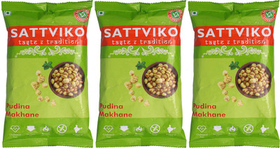 

Sattviko Pudhina Makhana Lite Snacks Combo Pack of 3 - 21 gram each(63 g, Pack of 3)