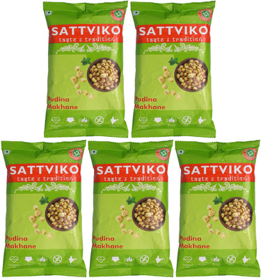 

Sattviko Pudhina Makhana Lite Snacks Combo Pack of 5 - 21 gram each(105 g, Pack of 5)
