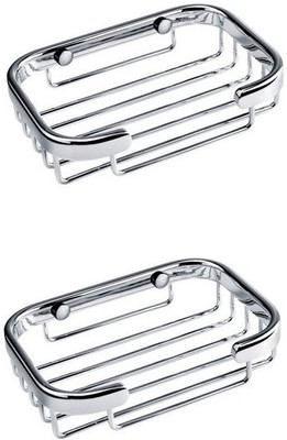 

AAI LUXURY SQUARE BASKET SOAP DISH (SET OF 2)(Silver)