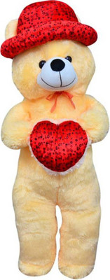 

Samayra Toys Beige Teddy Bear with Red Cap 2.5 Feet - 76 cm(Beige)