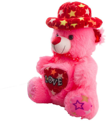 

OM SOFT TEDDY BEAR WEARING CAP - 40 cm(Pink)