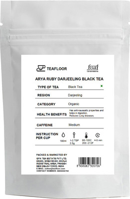 

Tea Floor Arya Ruby Darjeeling Unflavoured Black Tea Vacuum Pack(100 g)