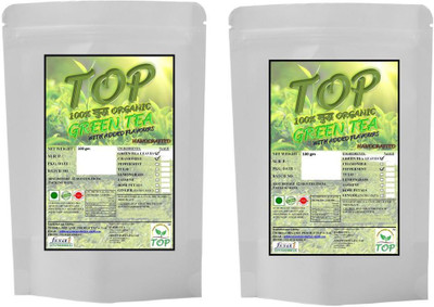 Top Organic Mint Green Tea with Organic Jasmine Green Tea (200 gms) Herbal Tea Vacuum Pack(200 g)