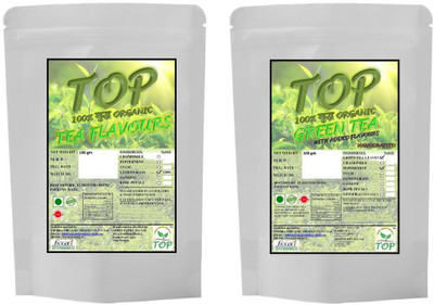 Top Organic Mint Green Tea with Organic Lemongrass Tea (200 gms) Herbal Tea Vacuum Pack(200 g)