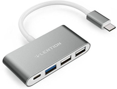 

Lention USB C Multiport Adapter for Apple Macbook Dark Grey Color USB Adapter(Dark Grey)