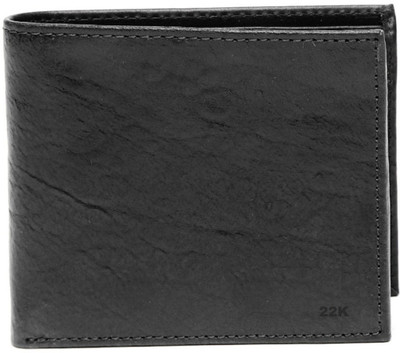

22K Men Black Artificial Leather Wallet(5 Card Slots)