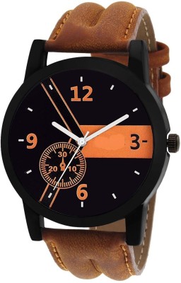 V8 Classy Leather Brown Strap Watch  - For Men   Watches  (V8)