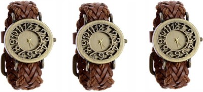 DECLASSE SET OF 3 Classic Vintage Hollow Leather PARTY WEAR Watch  - For Women   Watches  (Declasse)