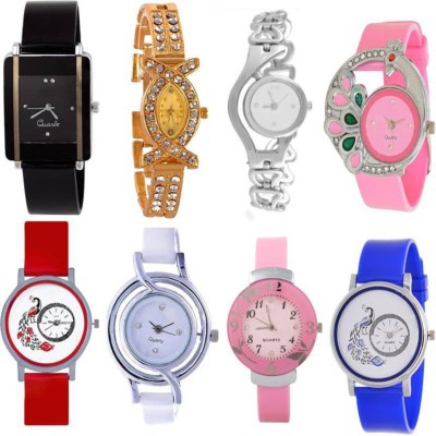Gopal Retail New Stylish Combo Gift Set Watches Pack Of-8 For Woman And Girls Watches Watch  - For Girls   Watches  (Gopal Retail)