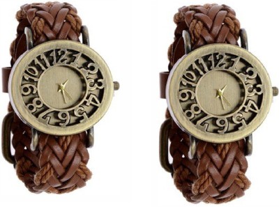 COSMIC SET OF 2 Classic Vintage Hollow Leather Watch PARTY WEAR Watch  - For Women   Watches  (COSMIC)