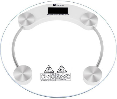 jivo DIGITAL GLASS BATHROOM HEALTH PERSONAL 6mm Weighing Scale (White) Weighing Scale(White) available at flipkart for Rs.570