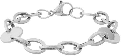 Voylla Stainless Steel Silver Bracelet