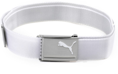 

Puma Men White Genuine Leather Belt, Quarry-bright white