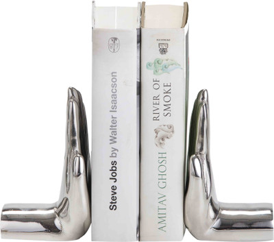

Sammsara Moshi Folded Hands Bookend set of 2 Aluminium Book End(Steel, Pack of 2)