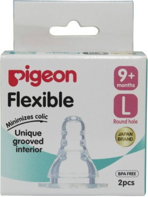 Pigeon PERISTALTIC NIPPLE L SIZE Fast Flow Nipple(Pack of 2 Nipples)