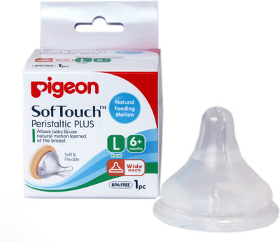

Pigeon Softouch Peristaltic Plus Nipple 1Pcs L Fast Flow Nipple(Pack of 1 Nipple)