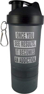 

Hyper Adam AN-31 Trendy Shaker With Tablet And protein Compartment 600 ml Shaker(Pack of 1, Black)