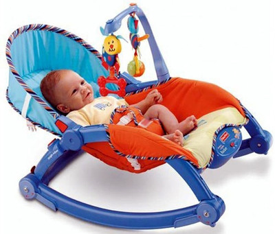 

GRAPPLE DEALS Newborn-to-Toddler Portable Rocker Chair Easy to Take Along For Kids. Non-electric Bouncer(Multicolor)