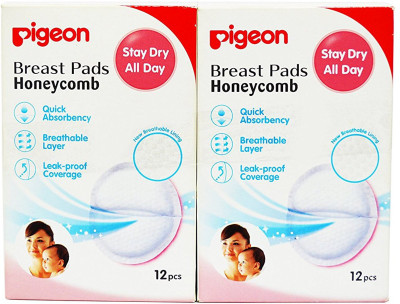 

Pigeon Pigeon Honeycomb Breast Pads (White/Red, 12 Pieces)(2 Pieces)