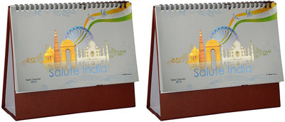 

idolcollections printed 2018 Table Calendar(Multicolor, Salute India)