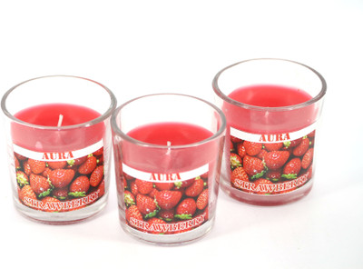 

Auracandles VOT_02 Candle(Red, Pack of 3)
