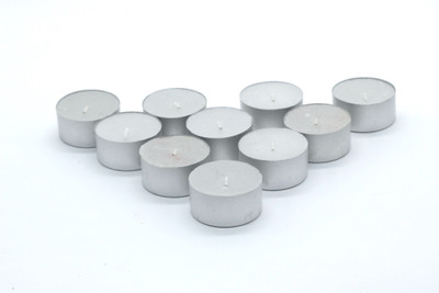 

AuraDecor Fully Refine Paraffin Wax Smokeless, 10 Tea Light Candles Candle(White, Pack of 1)