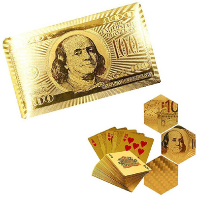 

VibeX ™ BESTI-FIRE 24K Gold Foil Plating Poker Playing Cards(Gold)