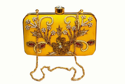 

falah Party Yellow Clutch