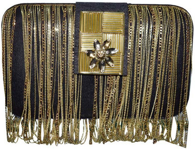 

falah Party Black Clutch