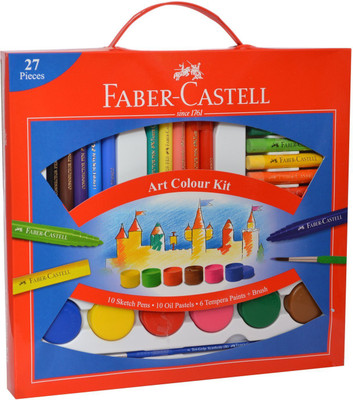 Faber-Castell 1410528 Art color kit Shaped Color Pencils(Set of 1, Multicolor) available at flipkart for Rs.219