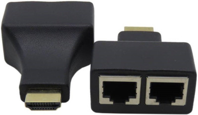 Digimart 1080P HDMI Dual Extender by Cat-5e/6 for PS3 HD-DVD STB HDTV HDMI Cable(Black) available at flipkart for Rs.599