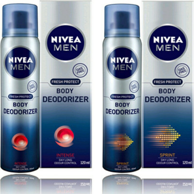

Nivea intense & sprint Deodorant Spray - For Men(120 ml, Pack of 2)