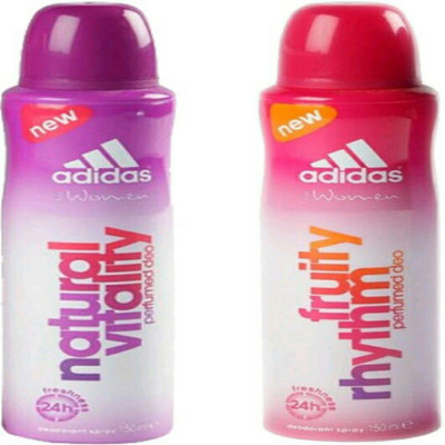

ADIDAS natural vitality,fruty rhythm Deodorant Spray - For Women(150 ml, Pack of 2)