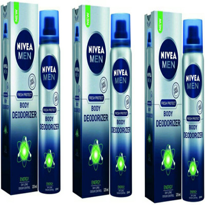 

Nivea energy Deodorant Spray - For Men(120 ml, Pack of 3)