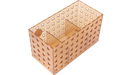 

CSM 3 Compartments Plastic Pen Stand(Multicolor)