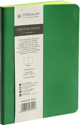 

MANOGYA Regular Notebook(EMOTION SERIES, Green)