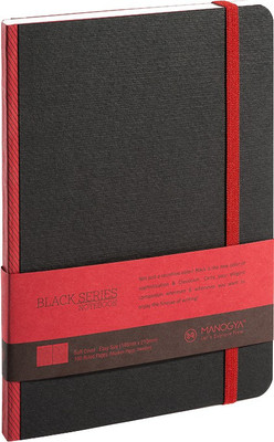 

MANOGYA A5 Notebook(BLACK SERIES, Red)