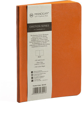 

MANOGYA A5 Notebook(EMOTION SERIES, Orange)