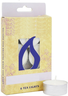 

Wonder World ® GoodLight - Paraffin-free, Naturally Scented, Tea Light Candles - 6 Pack Candle(White, Pack of 6)