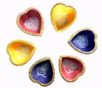 

Anant Atulya Jyoti Diwali Terracotta (Pack of 6) Table Diya Set(Height: 2 inch)