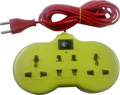S.Blaze 4+1 ABS Body Extension Cord / Power Strip with ON / OFF Switch 2 Two Pin Socket + 2 A Three Pin Socket available at flipkart for Rs.165