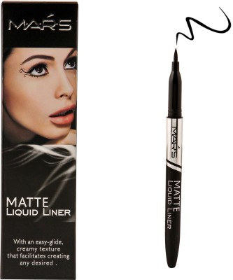 MARS Matte Smudge Proof Long lasting Eyeliner 3 ml(Super Black)