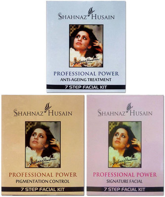 

Shahnaz Husain Anti-Ageing,Pigmentation Control and Signature facial kit combo 48 g(Set of 3)
