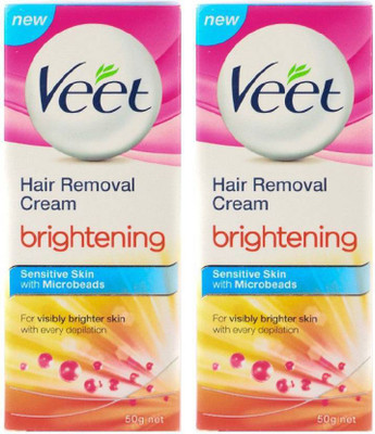 

Veet Hair Removal Cream Brightening Sensitive(Pack of 2) Cream(100)