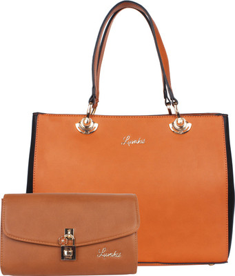 

Luvoksi Satchel(Tan, Black), Black;tan