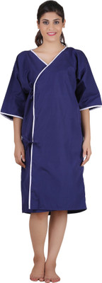 

FABUNIFORMS Patient Dress Gown Hospital Scrub(Navy Blue XXL)