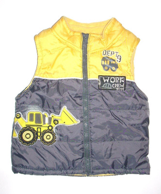 

Renessance Sleeveless Applique Baby Boy's Jacket, Yellow and purple sleeveless jacket