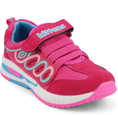 

KITTENS Girls Velcro Sneakers(Pink, Fuschia