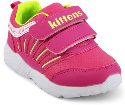 

KITTENS Girls Velcro Sneakers(Pink, Fuschia